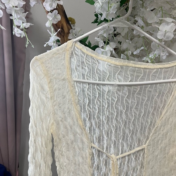 Elegant Cream Swim Coverup - Picture 2 of 6